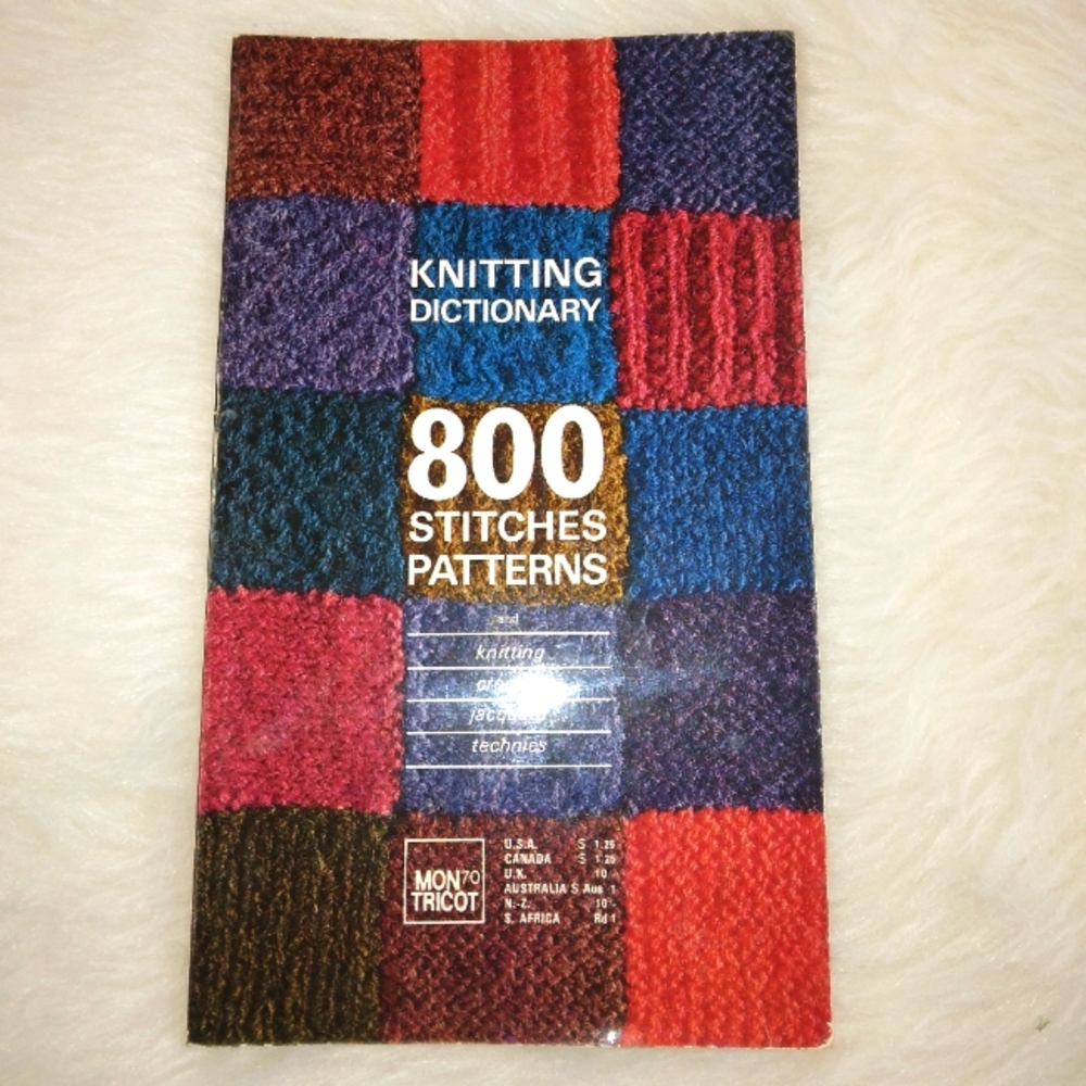 BOOK Knitting Dictionary 800 Stitches Patterns